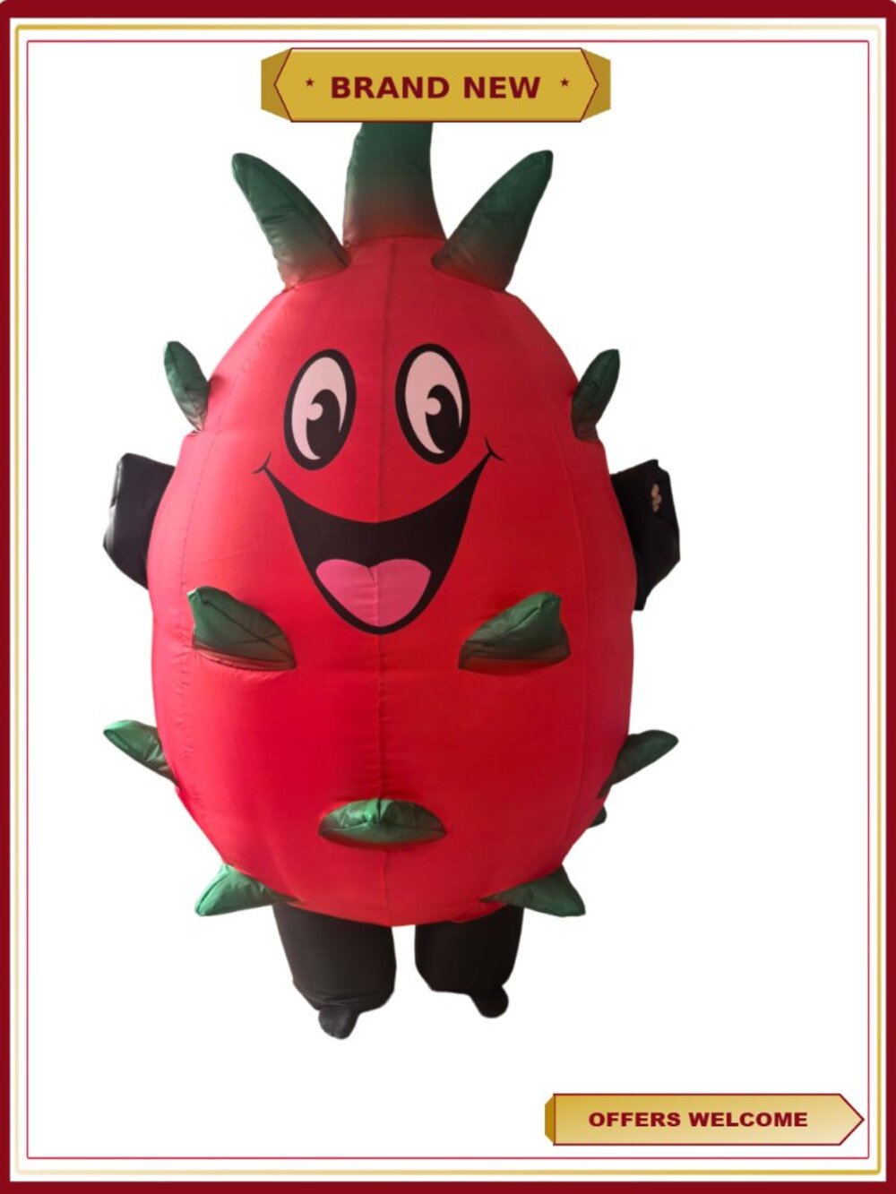 Inflatable Dragon Fruit Costume Adult Blow Up Pitaya Suit Halloween Cosplay
